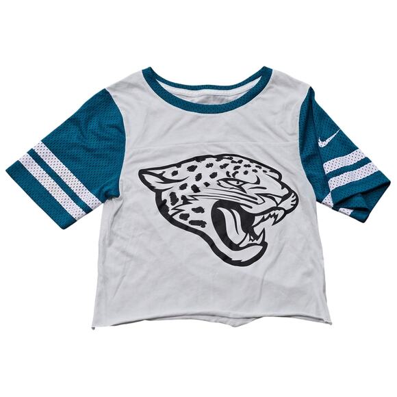 NFL Tops - NFL Team Apparel Jacksonville Jaguars Big Logo Short Sleeve Crew Neck Shirt T